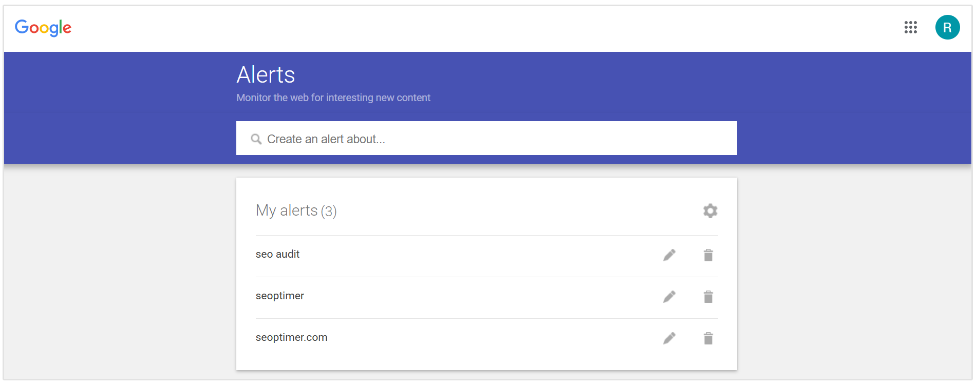 contoh Google Alerts
